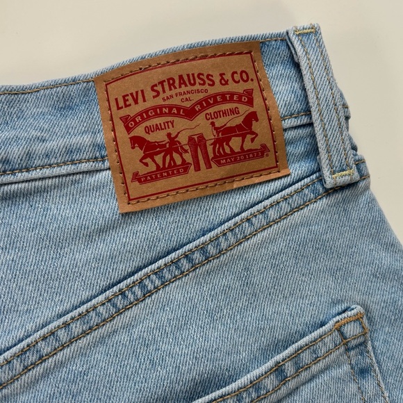 Levi's Women's Ribcage Straight Ankle Jeans in Light Wash High Rise Size 30 - Picture 7 of 13